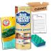 Bar Keepers Friend Cleanser Powder 595gr with Heavy-duty Sponge 6 Machine-Washable Wipes and CLEANZY Cleaning Sheet