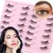 14 pairs half eyelash 3/4 natural looking corner eyelashes 3D multi-layer eyelashes Wispy natural half false eyelashes Half lashes 3/4 fake corner eyelashes cat eye eyelashes (W19) Half lashes 19