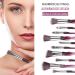 Professional Crystal Handle Makeup Brush Kit | 10-Piece Premium Synthetic Brush Set for Foundation Blush & Concealer | Transparent Shiny Cosmetic Brushes - Buy Online on GoSupps.com