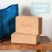 Cork Wood Yoga Blocks 2 Pack - Premium Lotus Design - 9 x 6 x 4 inches - Buy Online on GoSupps.com