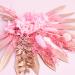 The Baked Studio - Dried Flower Cake Topper Set With Hot Pink & Gold Ombre Sun Palm Leaf Leaves & White Dried Flowers For Cake Decorating (Hot Pink & Gold) - Buy Online on GoSupps.com