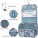 Hanging Travel Toiletry Bag Cosmetic Make up Organizer for Women and Girls Waterproof (Blue Flower) - Buy Online on GoSupps.com