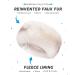 Futrzane Siberian Headband - Womens Faux Fur Headbands - Fluffy Russian Earband - Size XS (White with Black Siberian) - Buy Online on GoSupps.com