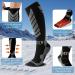 Wanchel Merino Wool Ski Socks - 2 Pairs Knee-Length Thermal Winter Socks for Snowboarding - Men's Black - Buy Online on GoSupps.com