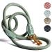 ne & no touleine for medium -sized to very large dogs 1.7m i training leash i dog linen robust i leadership round braided i rope leash dog i complained i dog leash (sage green 170 cm) 170 cm sage green