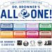 Dr. Bronner's Peppermint Pure-Castile Bar Soap - Organic, Fairtrade, Vegan - 140g Bar (1 Pack) - Buy Online on GoSupps.com