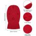 Geyoga 3 Hole Winter Knitted Full Face Cover Balaclava Ski Mask - Red, Adult Size | Ideal for Outdoor Sports - Buy Online on GoSupps.com