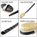 OWIIZI Black Bath Brush - Wooden Curved Long Handle Exfoliating Body Brush with Natural Bristles - 18.1 inch Handle for Back Scrubbing, Wet or Dry - Buy Online on GoSupps.com
