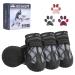 BEAUTYZOO Dog Boots Paw Protectors Shoes for Medium Large Dogs with Reflective Straps Anti-Slip Sole Waterproof Dog Booties Outdoor 4PCS / Set Black Size 6: 2.6''x3.0''(W*L) (Pack of 4)