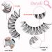 Russian Strip Lashes with Clear Band - D Curl Cat-Eye 12mm Wispy False Eyelashes | 14 Pairs | Heracks - Buy Online on GoSupps.com