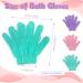 9 Pack Exfoliating Shower Bath Gloves and Back Scrubber Set - 3 Pairs Bath Gloves, 3 Exfoliating Body Scrubber - Nylon Washer, Stretchable Design for Women, Men, Children - Pink, Purple, Green - Buy Online on GoSupps.com