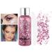 Body Glitter Gel Liquid Glitter Festival Glitter Chunky Glitter Long Lasting Sparkling DIY Arts Crafts-Pink