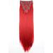 CAISHA by PRETTYSHOP XXL 20 Long 8 Pieces Set Clip In Hair Extensions, Synthetic Fiber Hairpiece - Straight Intense Red #3100 (CES120) - Buy Online on GoSupps.com