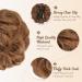 BARSDAR Dark Auburn Blonde Claw Clip Messy Bun Hairpiece for Women - Curly Synthetic Hair Extensions for Ponytail Updo Chignon - Buy Online on GoSupps.com
