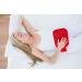 Axion Fluffy Hot Water Bottle with Plush Cover - Red with Pompoms | Cozy Comfort for All | International Shipping - Buy Online on GoSupps.com