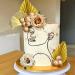 Champagne Acrylic Lady Face Cake Topper with Gold Leaves for Wedding & Birthday Party - Buy Online on GoSupps.com