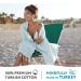 WETCAT Turkish Beach Towel 38x71 100% Cotton - Quick Dry, Sand Free, Oversized Towel for Adults - Aqua - Buy Online on GoSupps.com