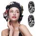 LIIBOT Long Silk-Satin Bonnet for Women - 2 PCS Large Night Cap for Curly Dreadlock Braid Hair (Multicolor)