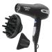 Conair 1875-Watt Ionic Ceramic Hair Dryer with Diffuser and Concentrator, Black