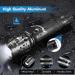 PHIXTON Rechargeable Tactical Flashlight - 5000 Lumen Super Bright LED, Zoomable, Waterproof, Shockproof - Ideal for Camping and Emergencies (Black) - Buy Online on GoSupps.com