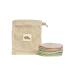 Washable and Reusable Cotton Pads - 7 cotton pads - 100% Organic Cotton Pads All Skin Types Zero Waste Makeup Remover Sponges for Face 1 Towel Side and 1 Microfiber - LES PETITS PRODIGES
