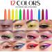 Color Eye Liner UV Fluorescent Rainbow Eye Liner 12 Colors Quick-Drying Waterproof | Neon Glow Supplies Highly Pigmented Graphic Liners for Long-lasting Wearing - Buy Online on GoSupps.com