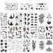 Konsait Temporary Tattoos (60 Sheets) for Adults & Kids - Waterproof Fake Black Tribal Body Art Stickers with Totem, Flower, Butterfly, Shark, Feather Designs - Buy Online on GoSupps.com