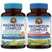Vitalitown Magnesium Bundle (Pack of 2) | 6-in-1 & 10-in-1 Magnesium Complex | for Bone Heart & Muscle |Magnesium Glycinate Magnesium Citrate| 120 & 90 Capsules