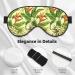 Flowering Plant Print Eye Mask | Block Out Light for Travel & Sleep | 7.9x4 Inch Comfort - Buy Online on GoSupps.com