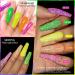MEET ACROSS Neon Reflective Glitter Gel Nail Polish Set - Shimmery Sparkly Gel Art Varnish Kit for DIY Manicure - Soak Off LED Lamp Included - Buy Online on GoSupps.com