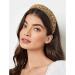 Wecoe Gold Headband Diamond Headband Glitter Headband For Women Rhinestone Padded Headband Bling Sparkle Headbands Fashion Headbands Hair Accessories For Women Girls Gifts