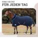 Esposita Champion Edition Sweat Ceiling with Fur Collar & Ornamental Piping - Navy/Silver 125cm | Premium Show Blanket - Buy Online on GoSupps.com