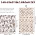 Buy Baby Diaper Bag with Changing Pad - Compact Organizer for Moms | Small Diaper Bag in Cream Leaf Design - Perfect for On-the-Go Parenting - Buy Online on GoSupps.com