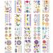 Lusofie Glow in The Dark Tattoos - 20 Sheet Temporary UV Neon Body Face Stickers for Adults & Kids - Waterproof Fluorescent Fake Tattoo Accessories for Rave Festivals - Buy Online on GoSupps.com