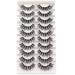 Losha Lashes D Curl Russian Strip Lashes with Clear Band Fluffy False EyeLashes 10 Pairs Pack| DT01 Russian Strip Lashes-D Curl-DT01