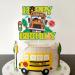 School Bus Cake Topper Gold Glitter Funny Birthday Cake Decor 30th/40th/50th Adult Birthday Decorations Supplies - Buy Online on GoSupps.com