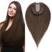 S-noilite Human Hair Toppers for Thinning Hair Women Real Hair Topper Hair Piece Clip in Toupee 100% Remy Real Human Hair 35g(#2-1 Dark Green Brown 10 Inch) 10 Inch Dark Green Brown