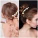 Faux Pearl Banana Hair Clips for Women - 12 Pieces Rhinestone Ponytail Holders & Grips for Thick Long Hair - Buy Online on GoSupps.com