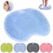 Foot brush for the shower non -slip silicone massage Pad W scher Massageger Dusche with non -slip suction cup cleaned peeling foot circuit relieves tired feet without bending down (blue)