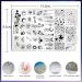 Biutee 4PCS Nail Stamping Plate Set with Stamper and Scraper - Starry Sky, Moon, Animal, Flower Patterns - Buy Online on GoSupps.com