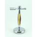 G.B.S Chrome Dual Stand for Shaving Brush & Razor | Premium Accent Holder for Grooming Essentials - Buy Online on GoSupps.com