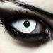 Design lenses white colored zombie costume contact lenses 1 pair (2 hours) color lenses for Halloween in white + free "Whiteout" container with strength -4.50