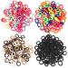 400Pcs Baby Hair Ties  2cm Multicolor Toddler Hair Ties for Girls and Kids Cotton Soft Seamless Ponytail Holders Summer Accessories