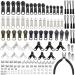 YaHoGa 143 PCS Zipper Repair Kit Zipper Replacement with Install Plier for Bags Jackets Tents Backpacks Sleeping Bag