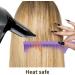 3 Pcs Anti-Static Tail Carbon Metal Hair Comb Set - Heat Resistant Salon Rattail Parting Comb for Women - Purple Color - Buy Online on GoSupps.com