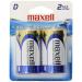 Maxell 723020 Alkaline Battery D Cell 2-Pack