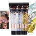DAGEDA 3Colors Body Glitter Gel Set Face Glitter Makeup Sparkle Chunky Glitter Gel Rave Party Shimmer Highlight Makeup Sequin Rainbow Color Metallic Makeup Laser Glitter(White + Gold + Silver) white gold and silver