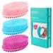 Silicone Body Scrubber Loofah - Set of 3 Soft Exfoliating Body Bath Shower Scrubber Loofsh Brush for Sensitive Kids Women Men All Kinds of Skin