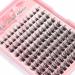 Bodermincer 10-12-14-16mm Mix/14-16-18mm Mix D Curl DIY Clusters Eyelash Extension Dovetail Segmented Lashes 120 Volume Natural Segmented Eyelashes Bundles at Home (10-12-14-16mm Mix)