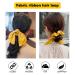 2Pcs Yellow Silk Hair Ties Set | Butterfly Bow Scrunchies for Women & Girls - Ideal for Parties & Everyday Wear - Buy Online on GoSupps.com
